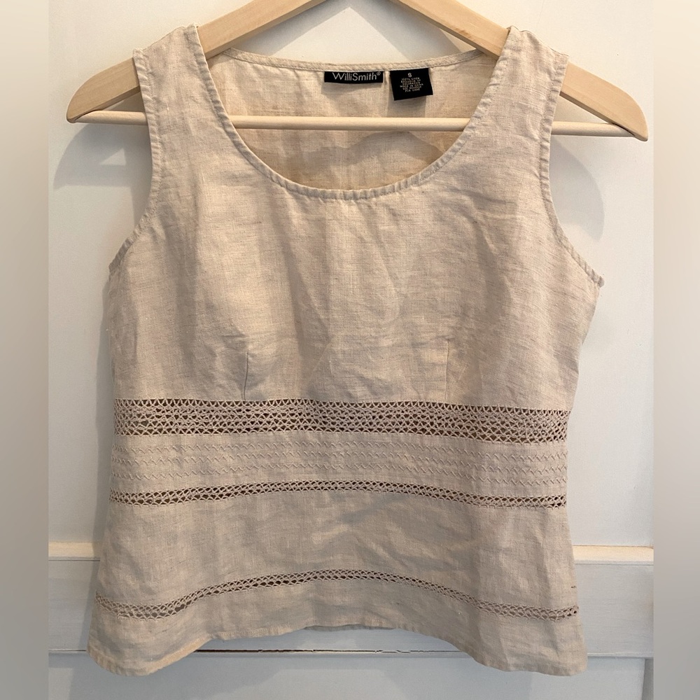 Amazing Vintage Willi Smith Linen Top & Skirt Set